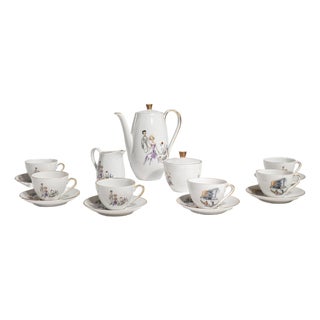 Mid 20th Century Germany White Porcelain Serving Piece - Set of 15 For Sale