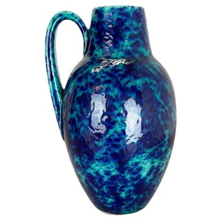 Large Multi-Color Floor Vase attributed to Scheurich for Fat Lava, 1970s For Sale