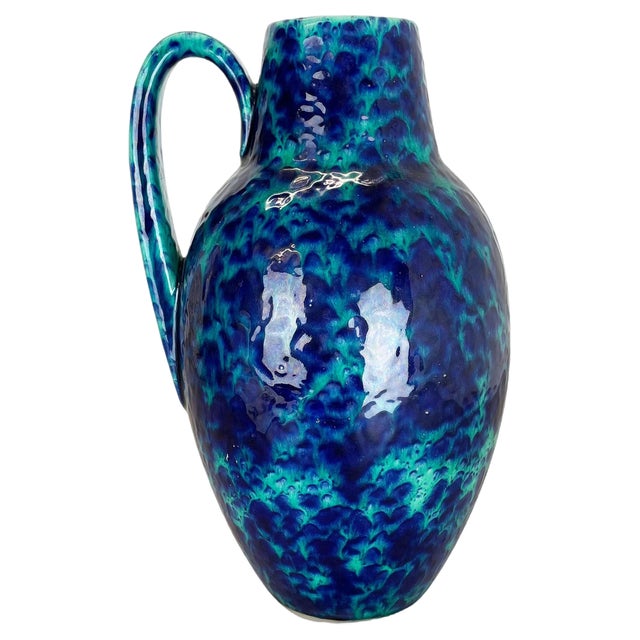 Large Multi-Color Floor Vase from Scheurich, 1970s For Sale