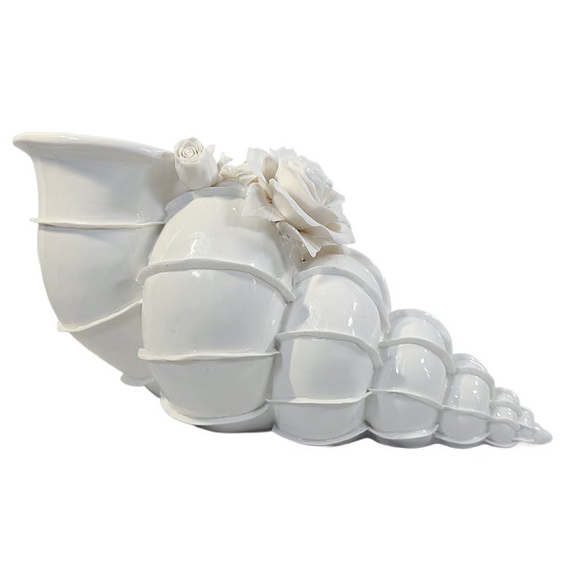 1980's Castilian Imports Large White Porcelain Shell Planter / Figural For Sale In Houston - Image 6 of 7