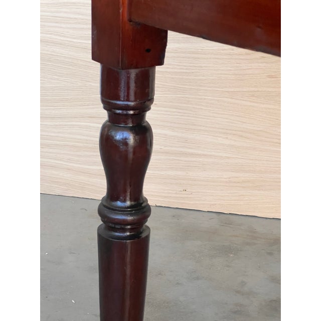 Spanish Country Pine "Mobila " Side Table or Console With Two Drawers For Sale - Image 10 of 11