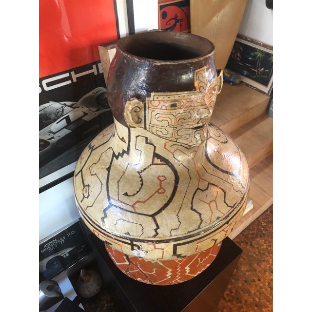 Early 20th Century Large Shipibo-Conibo Fetish Clay Vessel Amazon For Sale - Image 4 of 13
