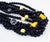 Yellow Angela Caputi Black and Yellow Multi-Strand Resin Choker Necklace For Sale - Image 8 of 10