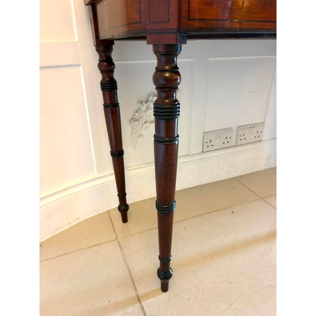 Antique Georgian Mahogany Inlaid Fold-Over Card Table, 1800 For Sale - Image 11 of 14