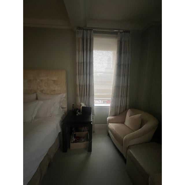 Set of Four Custom Pleated Drapery & Sheer Window Treatments For Sale - Image 4 of 5