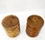 Pair Solid Carved Wood Cylinder Shape Bases Glass Top End Side Tables Stands For Sale - Image 10 of 18
