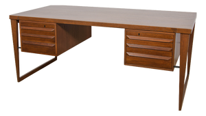 Model 70 Desk in Teak by Kai Kristiansen for Feldballes Møbelfabrik, Denmark, 1960s