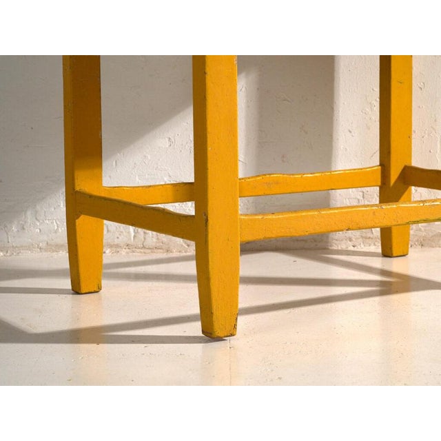Vintage Painted Kitchen Table in Pine Wood, Central Europe, 1920 For Sale - Image 4 of 11