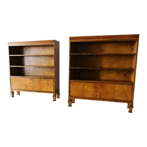 1930s Pair of Bookcases/Cabinets by Carl Malmsten for Smf Birch Mid Century Modern