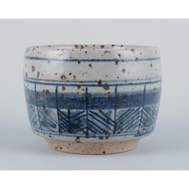 Gerd Hjort Petersen for Royal Copenhagen. Small unique vase in stoneware. Dating: 1966 Marked. First factory quality. In...