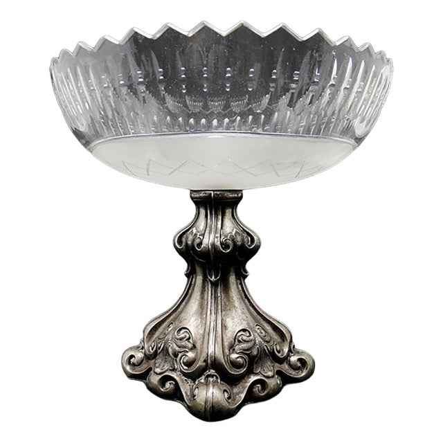 Biedermeier Fruit Bowl on Stand, Austria, 1850s For Sale