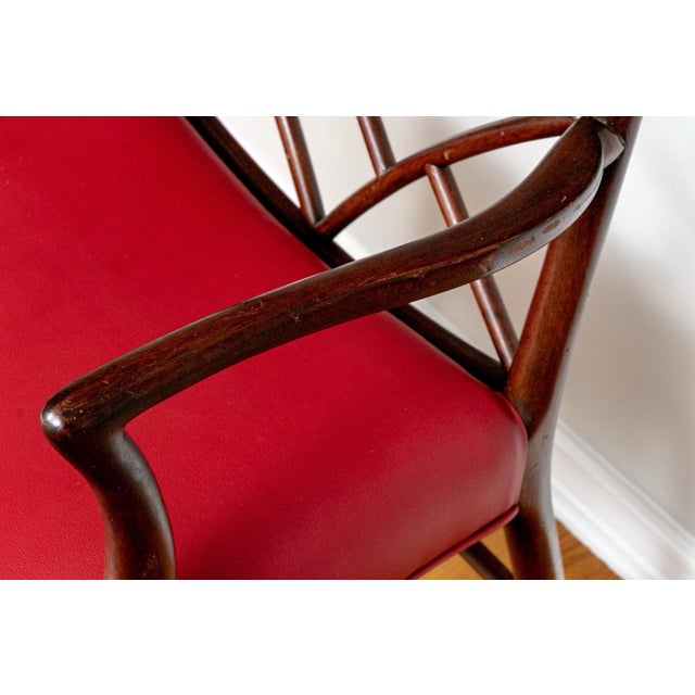 Wood English Georgian Chinese Chippendale Style Mahogany Cockpen Armchair For Sale - Image 7 of 18