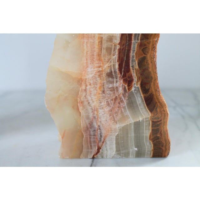 Vintage Onyx Natural Stone Bookends - A Pair For Sale - Image 9 of 14