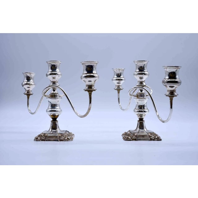 English Vintage Twisted Branch Silver Plated Candelabra - a Pair For Sale - Image 3 of 13