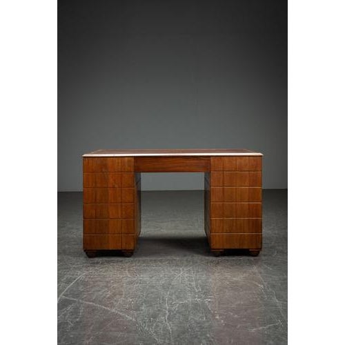 Animal Skin Art Deco Pascal Desk by Georges Chevalier For Sale - Image 7 of 18