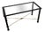 Vintage Textured Forged Iron and Glass Coffee Table with Gilt Knot Detail, 1970s For Sale