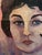 Mid-Century Modern Mid-Century Modernist Oil Portrait in Giltwood Frame For Sale - Image 3 of 5