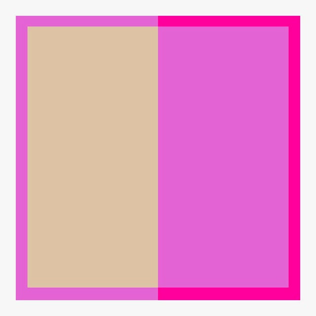 Mid-Century Modern Two Toned Interactions, Hot Pink Fine Art Print 24" X 24" by Liz Roache For Sale - Image 3 of 6