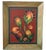 Mid 20th-Century Framed Oil on Board Stylized Botanical Painting For Sale
