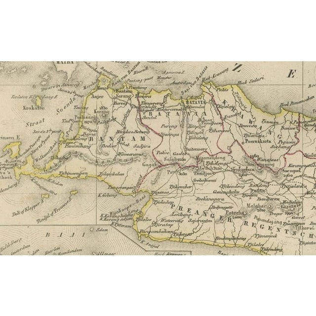 Paper Netherlands East Indies Map with Java Inset from Nieuwe Hand-Atlas, 1876 For Sale - Image 7 of 10