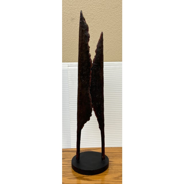Metal Abstract Cast Metal Blade Sculpture, Unmarked For Sale - Image 7 of 12