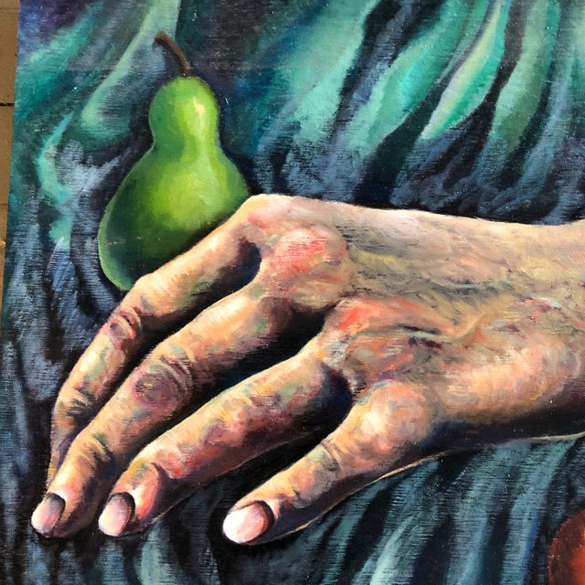 Original painting on.5 inch wooden panel 24 x 24 unframed Unsigned