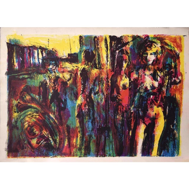 Crazy Horse is an original lithograph realized by Nicola Simbari in 1977. Hand-signed on the lower right. Numbered ....