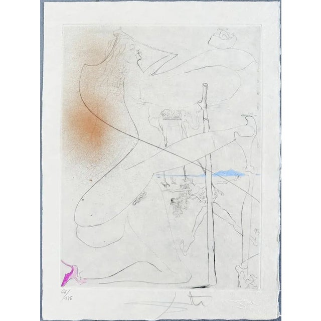 Salvador Dali, Femme à le béquille, 1969, Etching For Sale - Image 3 of 7