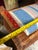1970s Vintage Large Woven Wicker Double Compartment Standing Sewing Basket For Sale - Image 5 of 12