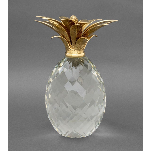 Early 21st Century Eichholtz Pineapple Form Brass & Crystal Sculpture For Sale - Image 5 of 8
