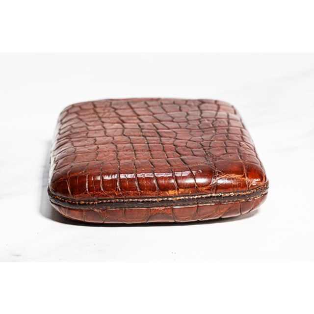 Exceptional Large English Antique Victorian Leather Cigar Case For Sale - Image 9 of 10