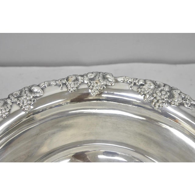 Vintage Gorham Newport Yb 271 Victorian Silver Plated Grapevine Punch Bowl For Sale - Image 15 of 17