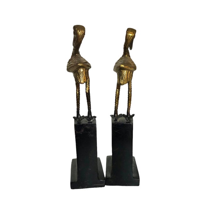 1930’s Set of small but sturdy brass bookends in brass. A unique and beautiful eye catching conversation piece of...