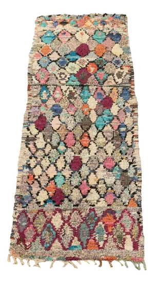 Vintage Boucherouite Berber Rug