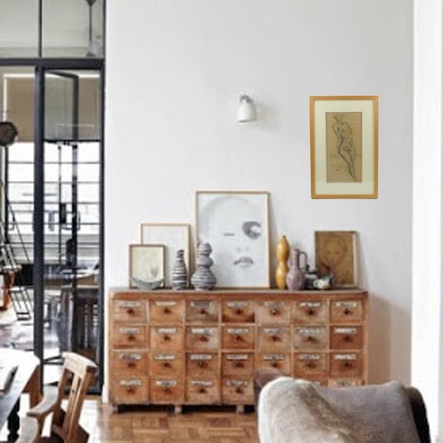 Nude Female Pencil Study Drawing by Marie Louise Simard, 1934 For Sale - Image 12 of 13