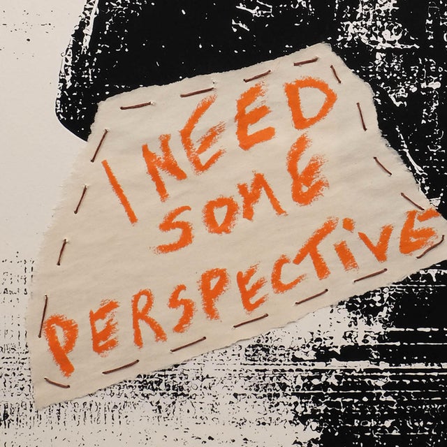 Mid-Century Modern I Need Some Perspective- Men's Mixed Media on Paper For Sale - Image 3 of 6