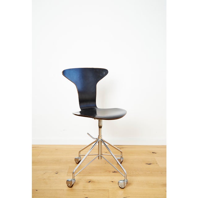 Mid-Century Modern Model 3115 Mosquito Munkegaard School Chair by Arne Jacobsen for Fritz Hansen, 1960s For Sale - Image 3 of 14