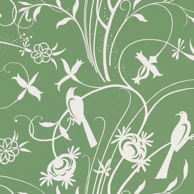 Birds, blossoms, and swaying vines enliven Sky Meadow. Based on a mod 1960s document print, this pattern has a fresh,...