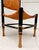 Mid-Century Modern Italian Modern Mid-Century Leather and Wood Thebes-Style Chair For Sale - Image 3 of 12