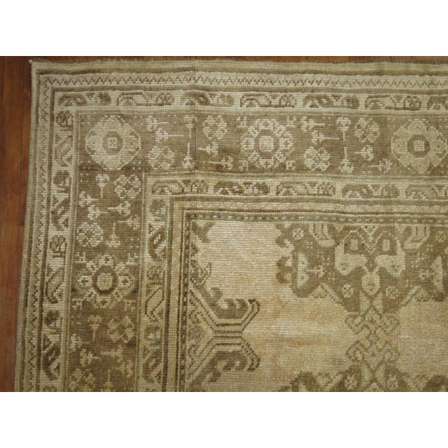 Beige Antique Zabihi Collection Turkish Oushak Neutral color Rug - 9'9" x 12'2" For Sale - Image 8 of 8