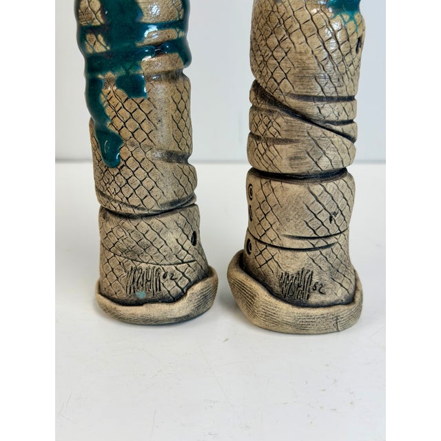 Vintage Richard Marshall Ceramic Candlesticks - A Pair For Sale In Raleigh - Image 6 of 8