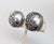 Mid-Century Modern Vintage 1950s Signed Napier Round Domed Silvertone Filigree Clip Earrings-2 Pieces For Sale - Image 3 of 7