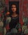 Figurative Resilience in Bloom by Terra Novak | Oil on wood Portrait of a woman surrounded by cacti and flowers For Sale - Image 3 of 5