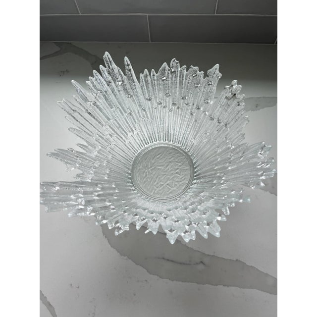 Transparent 1970s Vintage Ice Crystal Bowl For Sale - Image 8 of 12