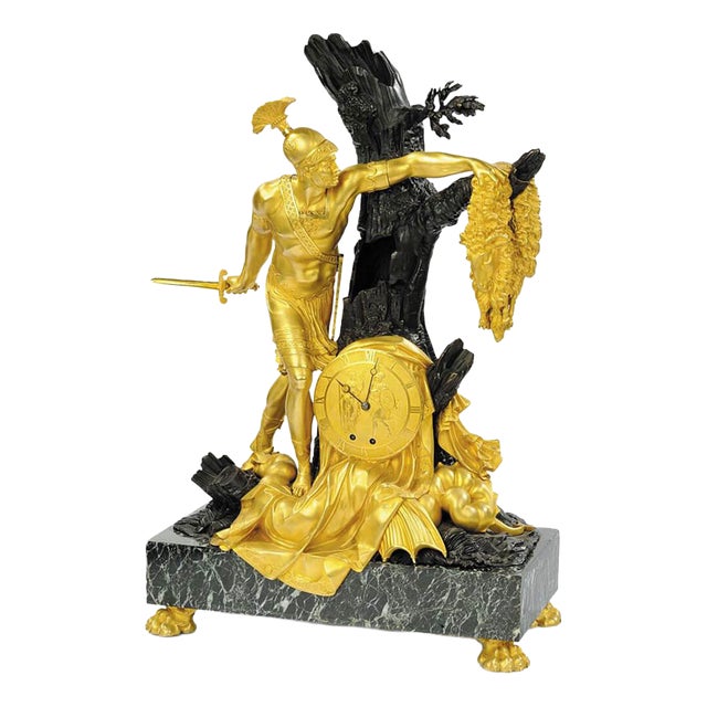 Empire Jason and the Golden Fleece Mantel Clock attributed to Pierre-François Feuchère, Paris, 1810 For Sale