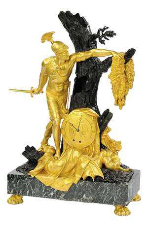 Empire Jason and the Golden Fleece Mantel Clock attributed to Pierre-François Feuchère, Paris, 1810