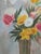 Early 21st Century Vintage Original Still Life Floral Watercolor Painting Framed For Sale - Image 5 of 10
