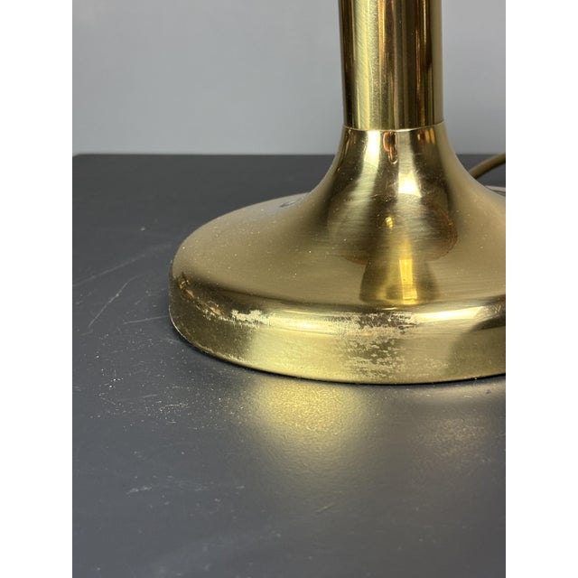 Mid-Century Italian Pencil Reed, Rattan and Brass Mushroom Table Lamp, 1970s For Sale - Image 13 of 17