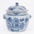 Pair of Blue and White Porcelain Pots With Pagodas` For Sale - Image 4 of 8
