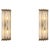 Metal Large Antique Modern Brass & Clear Glass Wall Lamps, Set of 2 For Sale - Image 7 of 7